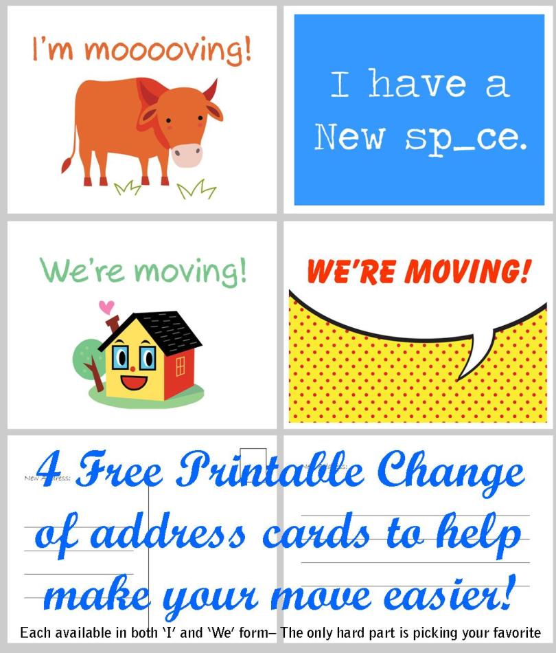 Free Printable Change Of Address Cards